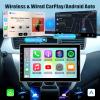 10.1 inch Single Din Car Stereo with Wireless Carplay 10 inch Touchscreen Radio Support FM Radio/YouTube Video/Car Play/Android Auto/Bluetooth/SWC + Backup Camera + Mic view 2