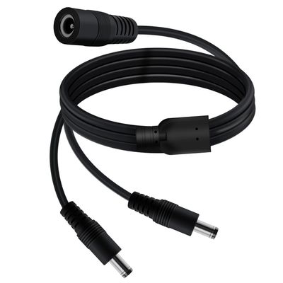 YINGAYOU DC Splitter Cable 5.5 x 2.1mm DC 2 Way Splitter 5V 6V 9V 12V 24V 3A, for Security Cameras, DVR, Router, Printer, LED Strip (1 Female 2 Male, 40 cm)