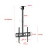 Ceiling TV Mount Bracket, for 26-60 Inch TVs Up to 110 Lbs, Max Visa 400x400, Can Adjustable Tilt Swivel, Black view 2