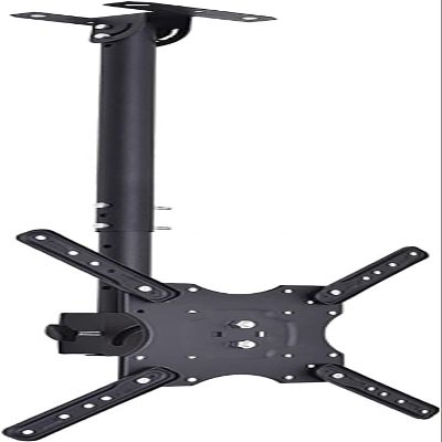 Adjustable Height Ceiling TV Mount Bracket for Most 19 55 Inch LED Screen Display TV Stand with 90 Tilt Multifunction