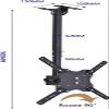 Adjustable Height Ceiling TV Mount Bracket for Most 19 55 Inch LED Screen Display TV Stand with 90 Tilt Multifunction view 2