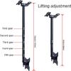 Double TV Ceiling Mount, Adjustable Tilt Swivel, Fits Most 22-43 Inch TVs, with Loading 99 Lbs TV Mount TV Stand view 3