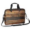 Adornori Farmhouse Brown Wooden Laptop Bag 15.6 Inch Waterproof Laptop Sleeve Case with Shoulder Straps Computer Case Cover Slim Briefcase for Men and Women view 1