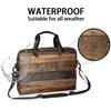 Adornori Farmhouse Brown Wooden Laptop Bag 15.6 Inch Waterproof Laptop Sleeve Case with Shoulder Straps Computer Case Cover Slim Briefcase for Men and Women view 2