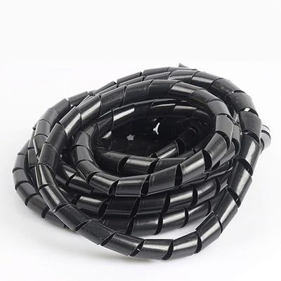 1pcs Black PE Spiral Cable Sleeve 4-30mm - Durable Wire Organizer for PC, TV, and Desk Cables(18mm)