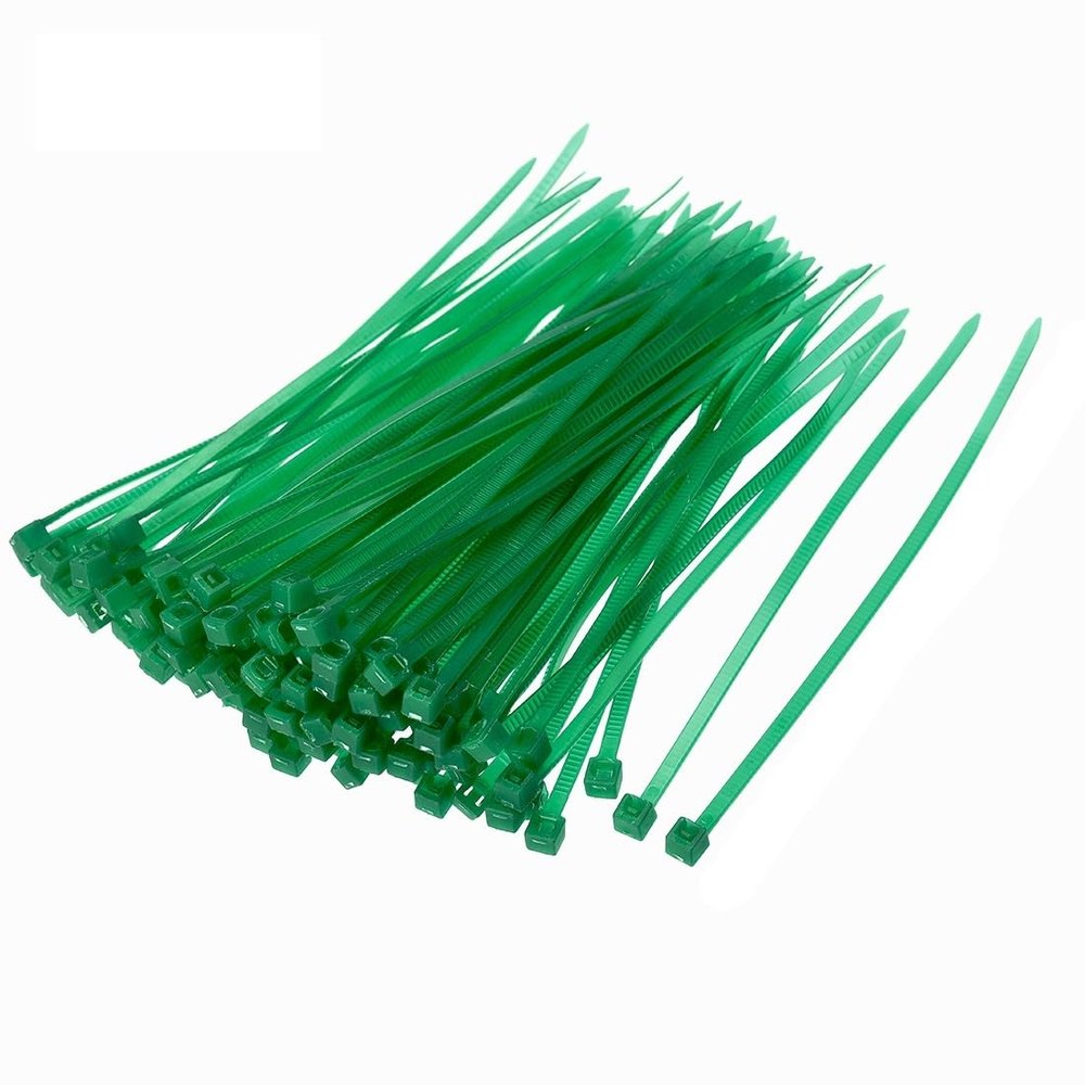 100pcs Nylon Cable Ties 4in Self-Locking Zip Ties 0.09in Width(Green)