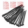 100Pcs Black Cable Ties Self-Locking Plastic Nylon Wire Cable Zip Tie Clamps Assorted Size Fastening Ring(3x80mm Width 1.8mm) view 3