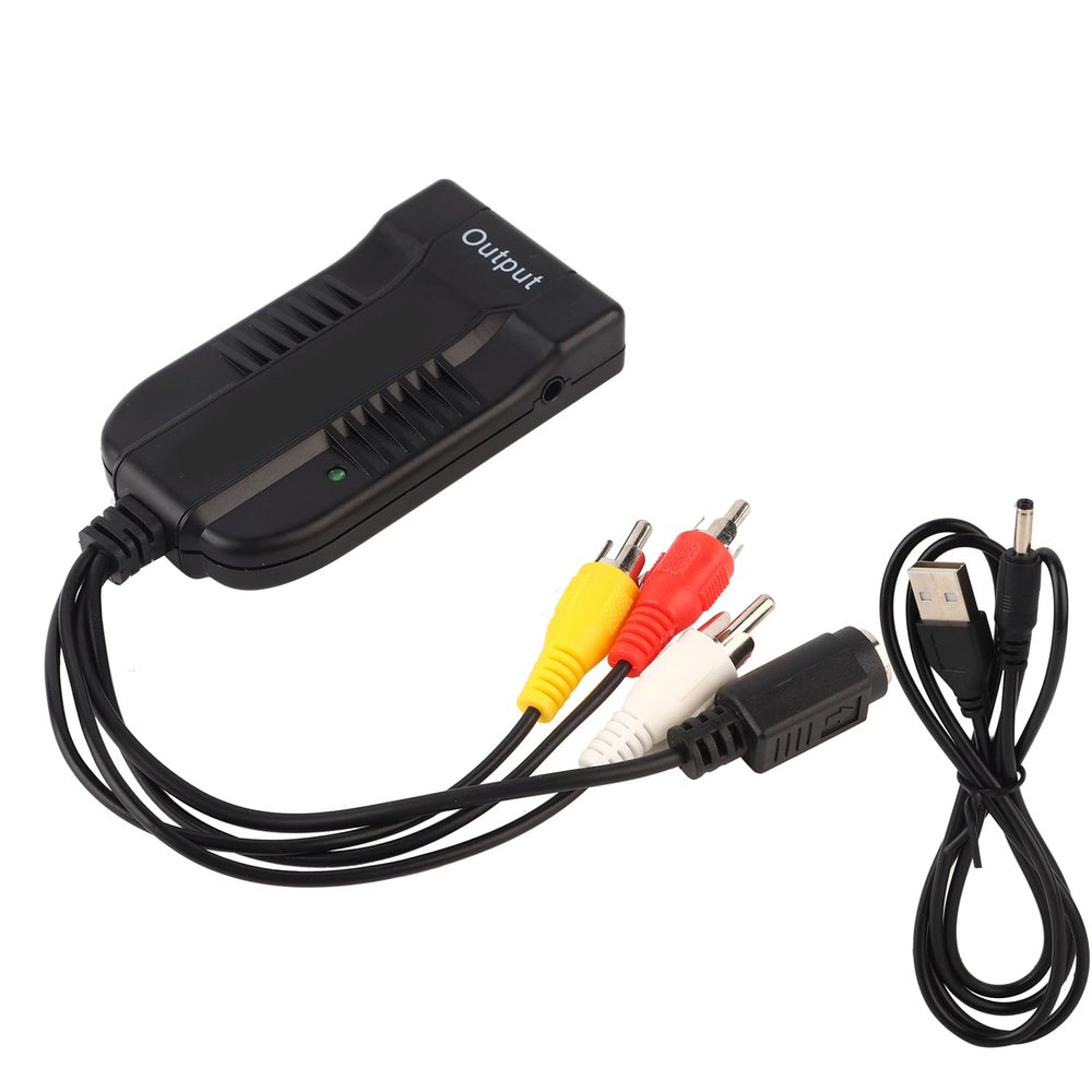 Mtlavishness Z51B CVBS SVIDEO to HDMI Converter Adapter Plug and Play Solution for TV VHS VCR and DVD Recorders Supports 720P 1080P High Resolution