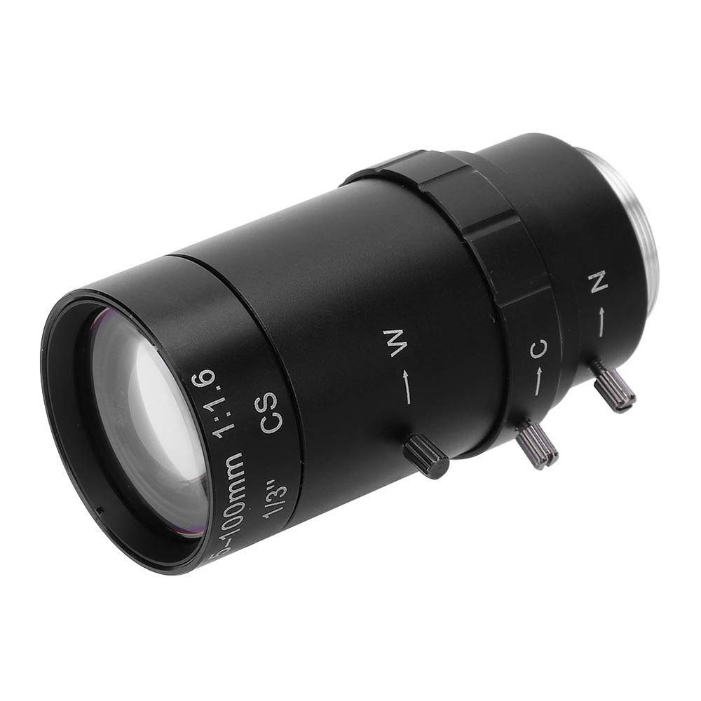 AYQEBNC 1.3MP CCTV Lens, 1.3MP Zoom CCTV Surveillance Lens CS Mount Manual Aperture 5100mm Aluminum Alloy Lens Replacement for Security Camera/2976