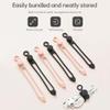 10pcs Silicone Cable Ties Set Elastic Reusable Cord Organizer Wire Clip Bandage Cable Wire Storage Harness Strap(E) view 3