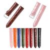 HMFang 12mm 14mm 16mm 18mm 20mm 22mm Patent Leather Watch Band Replacement Genuine Leather Watch Strap Wrist Bracelet Wristband(Light Brown,12mm) view 2