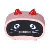 AYQEBNC Mini Cartoon Speaker with Dual Alarm Clocks, Multifunctional Cute Cat Ear Design for Bedroom Office Green/2257(Light Red) view 1