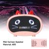 AYQEBNC Mini Cartoon Speaker with Dual Alarm Clocks, Multifunctional Cute Cat Ear Design for Bedroom Office Green/2257(Light Red) view 3