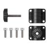 Transducer Mount 0 Degree Pole Mount Black With 4 Screws/ 1 Knob/ 2 Mounting Bracket view 1