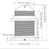 Transducer Thru-Hull Mount With 18 Degree Tilted Element Low Profile 1000 Foot Maximum Depth 130 To 210 kHz CHIRP High Frequency 1 Kilowatt Power 30 Foot Cable view 2
