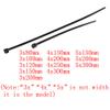 100Pcs Black Cable Ties Self-Locking Plastic Nylon Wire Cable Zip Tie Clamps Assorted Size Fastening Ring(3x120mm Width 1.8mm) view 4