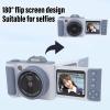 2.5K Digital Camera for Photography, 66MP Vlogging Camera with 180 Flip Screen, 16x Digital Zoom Compact Travel Video Camara for Beginner (32G Memory Card) view 4