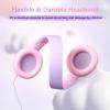 TONOSHARK Kids Wired Headphones with Microphone, Volume Limited to 85/94dB Earphone for Boys & Girls, Foldable 3.5mm Jack Headset for School & Travel, Includes Portable Case(Purple) view 4