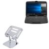 BoxWave Stand and Mount Compatible with GammaTech Durabook S15AB - Executive VersaView Laptop Stand, Ergonomic Adjustable Viewing Angle Metallic Riser - Metallic Silver view 1
