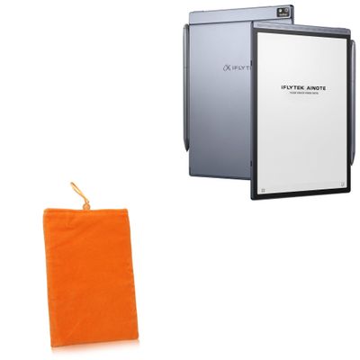 BoxWave Case Compatible with iFLYTEK AINOTE Air 2 (8.2 in) - Velvet Pouch, Soft Velour Fabric Bag Sleeve with Drawstring - Bold Orange