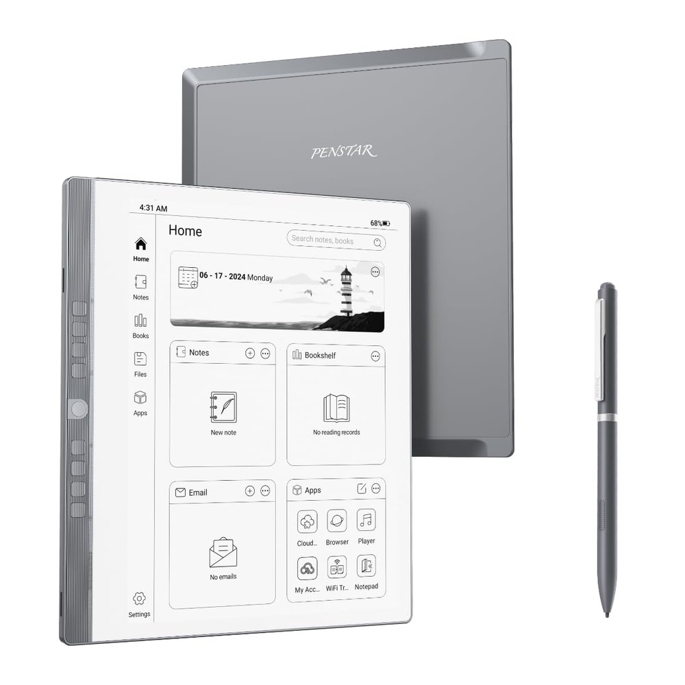 Penstar eNote Paper Tablet Bundle, 10.3-inch Pen Only Writing Tablet, Electronic Notebook Digital Notepad, E-Ink Reader with B5 Pen and Protective Folio (Renewed)