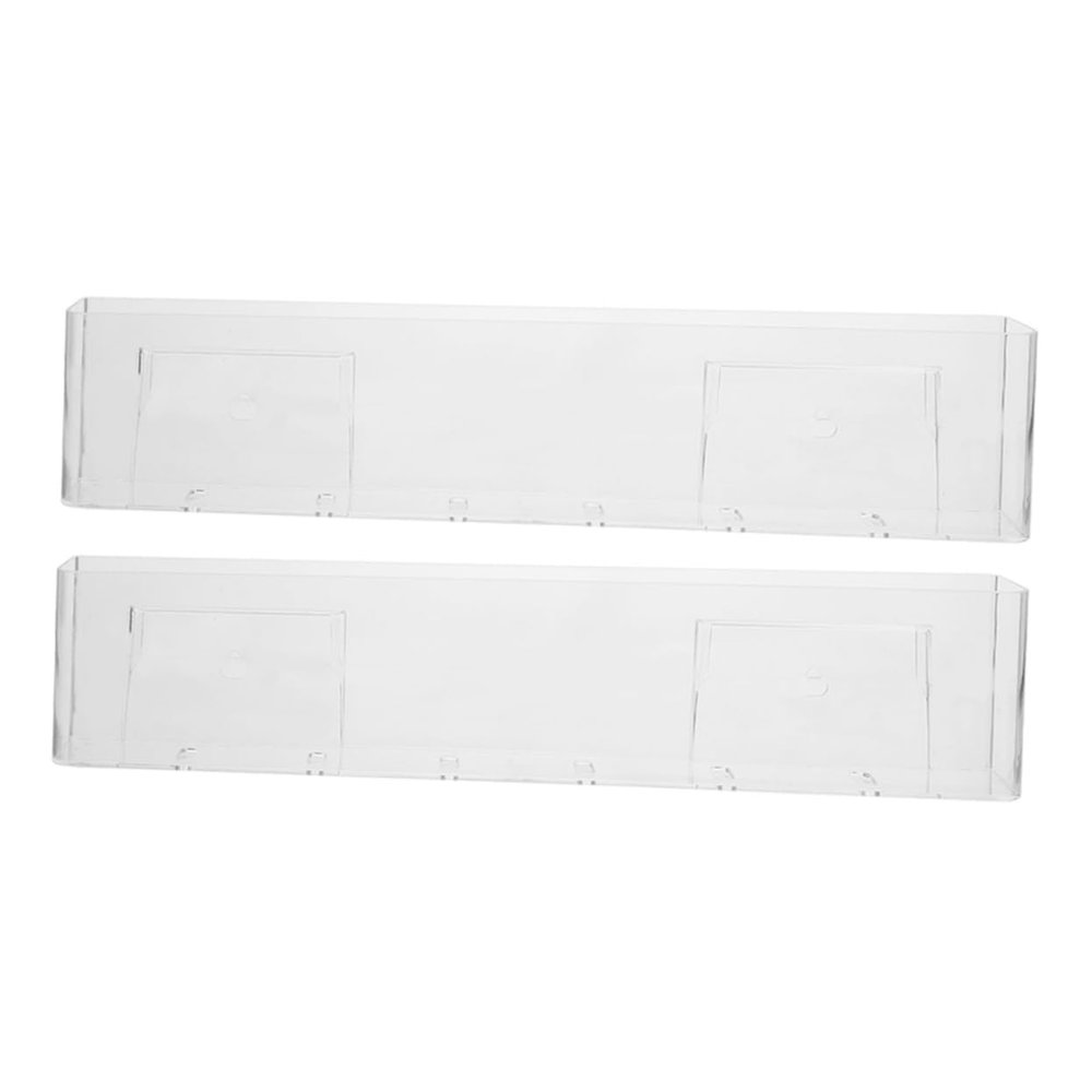 ULTECHNOVO 2pcs Cd Storage Rack Vinyl Record Holder Wall-mounted Record Frame Acrylic Wall Storage Rack for Music Lovers