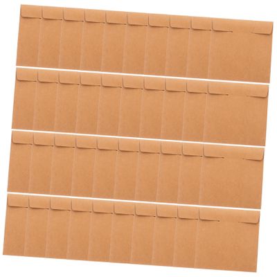 SOPOTUTU 50pcs Vintage Paper Cd Sleeves Retro Kraft Storage Envelopes for Dvds Greeting Cards More Design for Weddings and Packaging