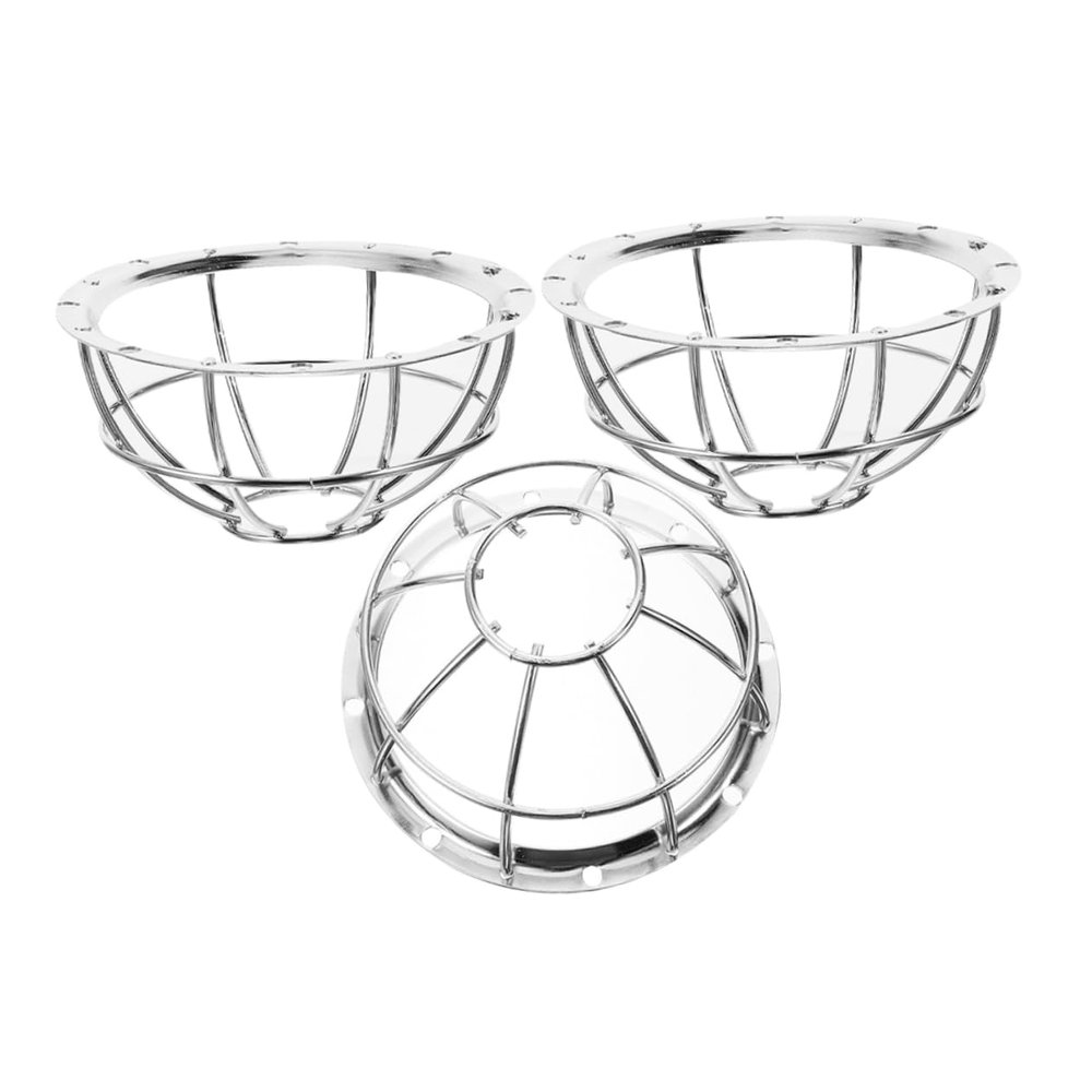 Housoutil 3pcs Detector Covers Alarm Head Protector Iron Wire Mesh Design Base Aesthetically Pleasing Easy to Install