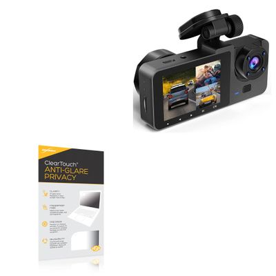 BoxWave Screen Protector Compatible With EMRSTORES-Y15 dash cam (2 in) - ClearTouch Anti-Glare Privacy (2-Pack), Privacy Screen Protector Flexible Film Anti-Glare