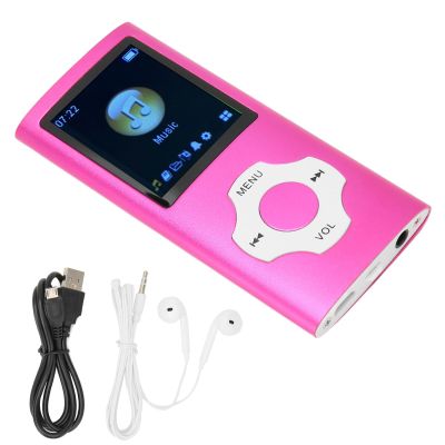 Mtlavishness MP3 Player with Lossless Sound Support Recording FM Radio Electric Book Photo Viewing Ideal for Students Outdoor Gym Workouts 1.8 Inch LCD Screen Black Aluminum Alloy (Pink)