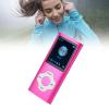 Mtlavishness MP3 Player with Lossless Sound Support Recording FM Radio Electric Book Photo Viewing Ideal for Students Outdoor Gym Workouts 1.8 Inch LCD Screen Black Aluminum Alloy (Pink) view 2