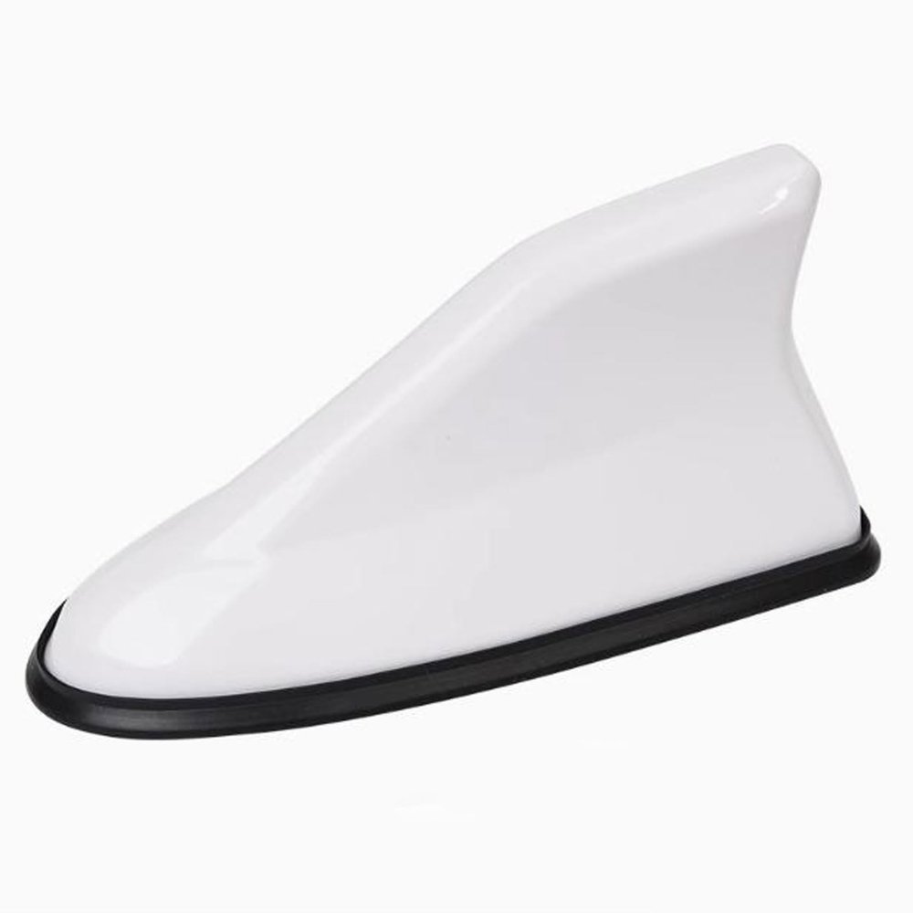 WUQMZHIH Car Shark Fin Antenna Cover for BMW 7 Series Long F02 2008 2009 2010 2011, Antena Aleta Tiburon Techo Antena Roof Aerial Base Replacement Accesorios Coche,White