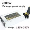 ORKDFJ 2000W/2200W ETH Power Supply Desktop Single-Channel Power Supply for BTC Bitcoin Ethereum Server Stable Speed Miner Mining(2200W) view 3