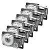 6-Pack Replace for Casio Label Maker Tape XR-9WE XR9WE XR-9WE2S, Black on White 9mm 3/8'', Compatible with Casio EZ Label Printers Kl-60 Kl-780 Kl750b Kl-100 Kl750 Kl7200 view 1