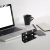 WEKADRIN 1set Laptop Stand for Desk Under Desk Laptop Mount Storage Dual Layer Holder Metal Construction Black view 2