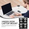 WEKADRIN 1set Laptop Stand for Desk Under Desk Laptop Mount Storage Dual Layer Holder Metal Construction Black view 3