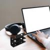 WEKADRIN 1set Laptop Stand for Desk Under Desk Laptop Mount Storage Dual Layer Holder Metal Construction Black view 4