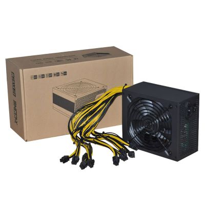 VYSLZ 4U Single 10X 6Pin PSU Mining Power Supply Source BTC ETH Bitcoin Miner 110V 240V 2000W 2400W 2600W ATX for 6 GPU Graphics Card(160-240V 2400W)