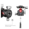 C5 Ball Head 38mm Big Ball Head 360 Panoramic Full CNC Low Profile Plate Tripod Head for Camera view 2