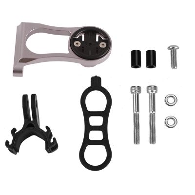 Aluminium Alloy Bicycle Computer Mount Holder, Bicycle Odometer Comupter Extension Mount, Bike Handlebar Extension Bracket Adapter for (with GOPRO seat + Light Clip)