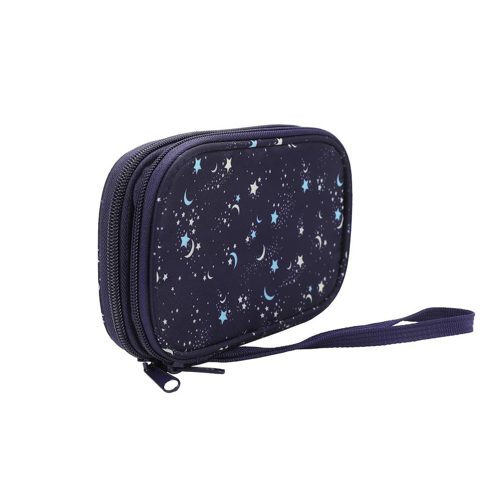 Bioworld Night Sky Navy Zip-Around Tech Organizer