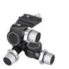 GR5 CNC Aluminum Alloy 3 Way Geared Tripod Head Load Capacity 6kgNet Weight 811g for Photography Camera(GR5 Kit) view 2