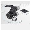 GR5 CNC Aluminum Alloy 3 Way Geared Tripod Head Load Capacity 6kgNet Weight 811g for Photography Camera(GR5 Kit) view 3