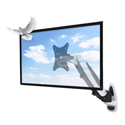 TV Mount,Sturdy, 17-27" Monitor Wall Mount Stand- Fully Adjustable Gas Spring Arm Holds 8Kg Computer Screen - Premium Aluminum