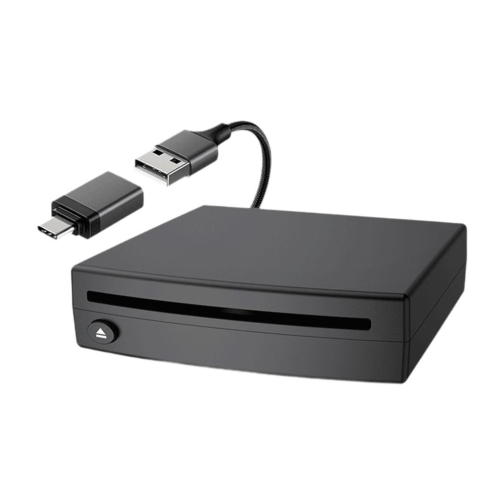 ZGUZMCMK USB Vehicle DVD Cd Players Universal Multipurpose Black Easy to Install Professional Accessory Compact Portable Plug and Play