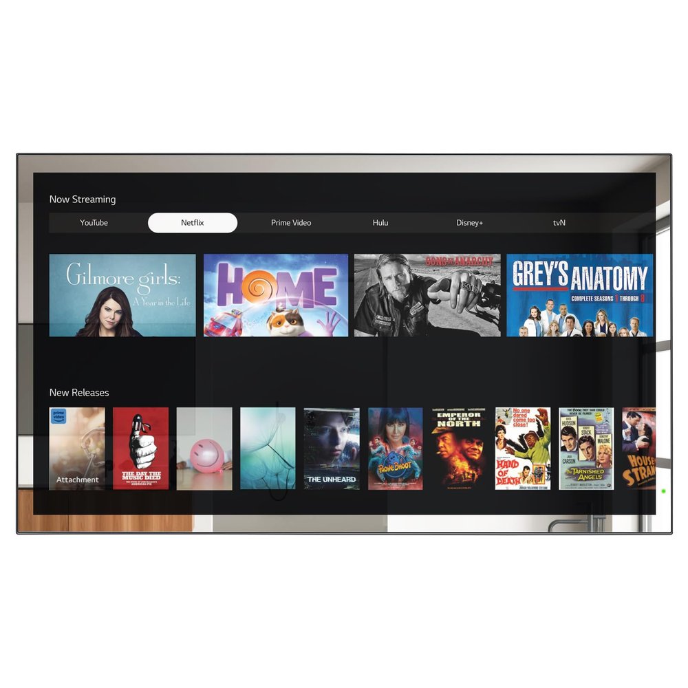 Soulaca 27 inches Smart Mirror LED TV for Bathroom Waterproof IP65 Full HD DTV(ATSC) Tuner webOS Wi-Fi & Bluetooth with Alexa Built-in SPA Luxury Hotel New