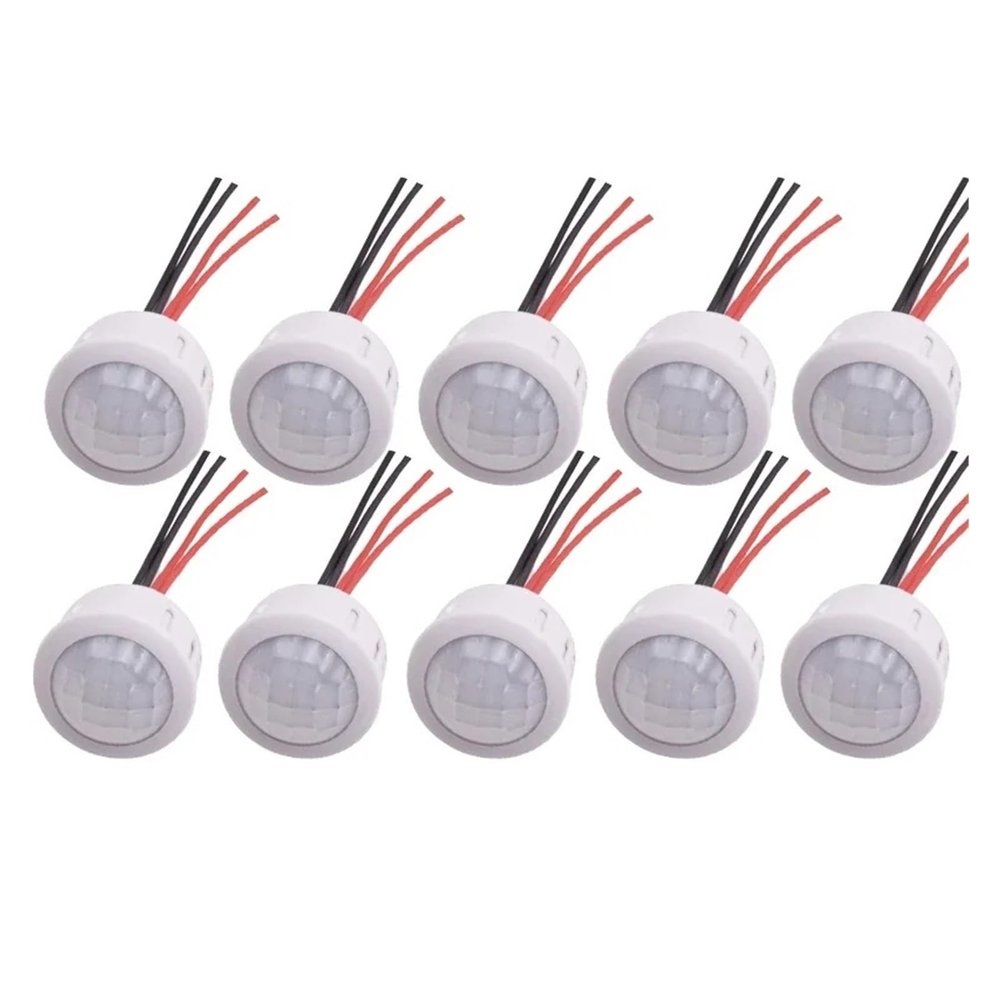 AEHON 5/10pcs Pir Infrared Motion Automatic Light Sensor IR Detector Switch 12V 24V DC 110V 220V AC Human Body Induction Night Lamp(10pcs 9-60VDC)