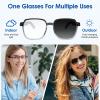 LVTEL Smart Glasses, Bluetooth Sunglasses Photochromic Lenses & Blue Light Blocking-Wireless Eyewear for Calls, Music Voice Assistant-Lightweight Frame for Work Indoor, Outdoor view 2