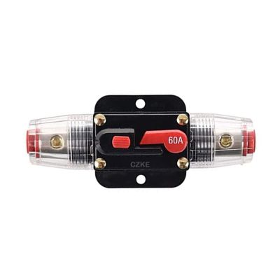 ANZOAT 60A 12V 24V Car Truck Audio Amplifier Circuit Breaker Fuse Holder AGU Style Stereo Amplifier Refit Fuse Adapter