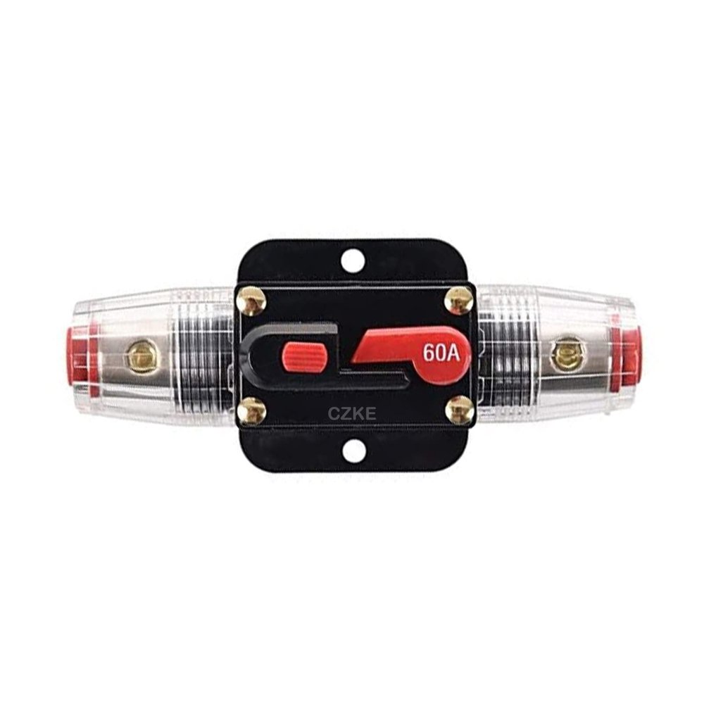 ANZOAT 60A 12V 24V Car Truck Audio Amplifier Circuit Breaker Fuse Holder AGU Style Stereo Amplifier Refit Fuse Adapter